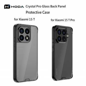 HODA Crystal Pro Glass 晶石玻璃防摔保護殼，適合小米15T |15T Pro，冰感高透高鋁...