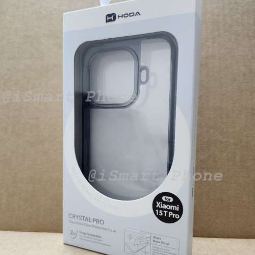 HODA Crystal Pro Glass 晶石玻璃防摔保護殼，適合小米15T |15T Pro，冰感高透高鋁...