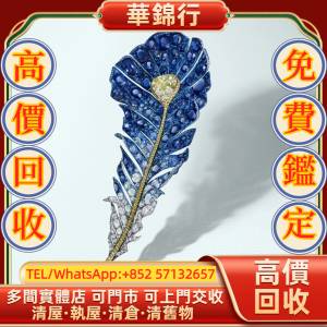 【華錦行】 實體店鋪 免費上門 有色鑽石、藍寶石及鑽石「Feather Collection」胸針...