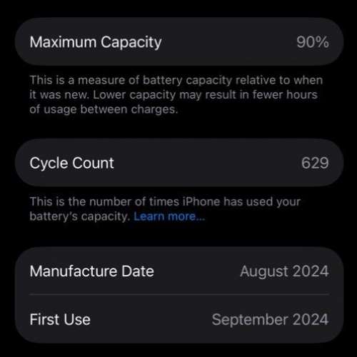 【香港行貨 有盒有單】IPhone 16 128GB 黑色 新淨備用機