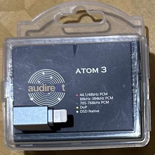 Audirect ATOM3 lighting to 3.5 DAC adaptor