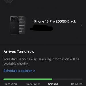iPhone 18 Pro 256GB Matt Black - 蘋果 iPhone 18Pro 磨沙黑 256 GB