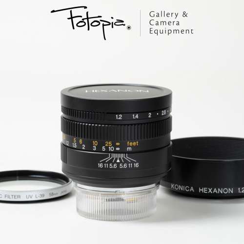 || Konica Hexanon 60mm F1.2 LTM with hood, filter & Voi LTM-M adapter ||