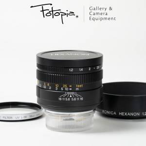 || Konica Hexanon 60mm F1.2 LTM with hood, filter & Voi LTM-M adapter ||