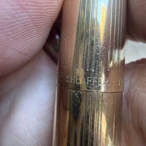 「【稀有澳洲尖】古董西華 Sheaffer Targa 1005 / Imperial 14K金嵌入式筆尖 包金條...