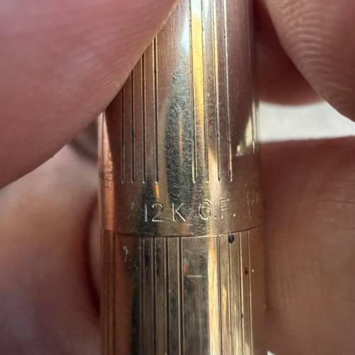 「【稀有澳洲尖】古董西華 Sheaffer Targa 1005 / Imperial 14K金嵌入式筆尖 包金條...