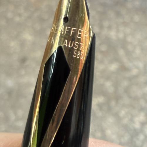 「【稀有澳洲尖】古董西華 Sheaffer Targa 1005 / Imperial 14K金嵌入式筆尖 包金條...