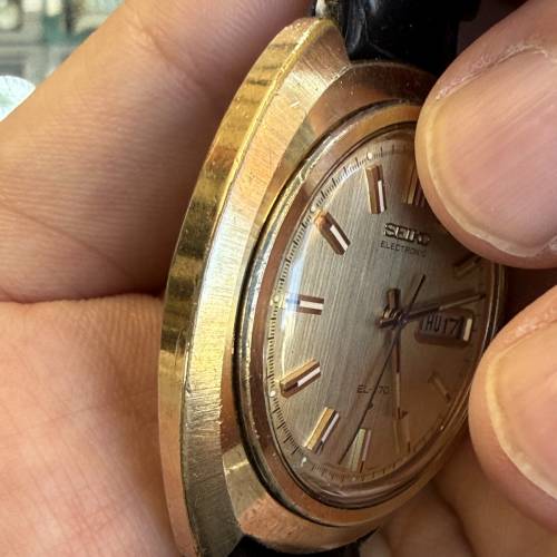 【稀有古董】70年代 精工 SEIKO Electronic EL-370 電擺輪雙曆手錶 (單錶頭/古董精...