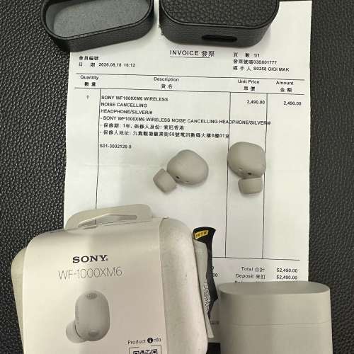 Sony WF-1000XM6 Like brand new Grey version with warranty