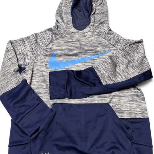 Nike Dri-FIT Hoodie Grey Blue Size L