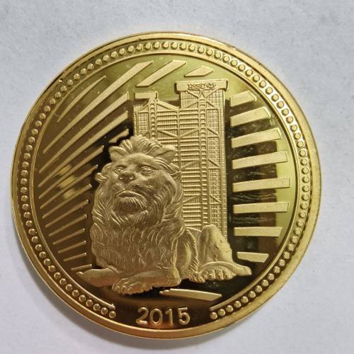 2015年,匯豐銀行鍍金紀念章