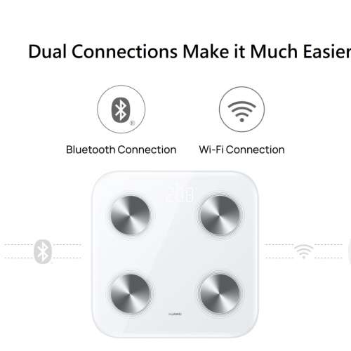 HUAWEI Scale 3 華為智能體脂磅3，簡潔實用設計，HUAWEI TruFit&trade;人體成分檢測算法...