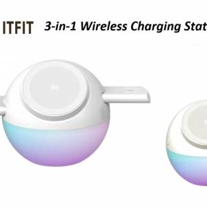 ITFIT by Samsung C&T 3-in-1 極光星球磁吸無線充電座 ITPW53，25W快充，氛圍燈，隱...