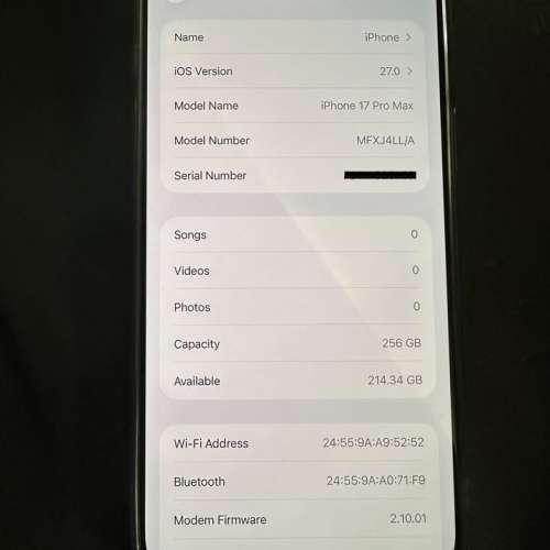 iPhone 17 Pro Max 256GB
