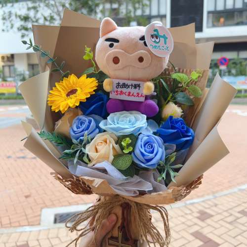 〔洗禮✝️〕獨家原創、直接留言需要日期📆 蠟筆小新左衛門洗禮花束 左衛門浸禮花束...