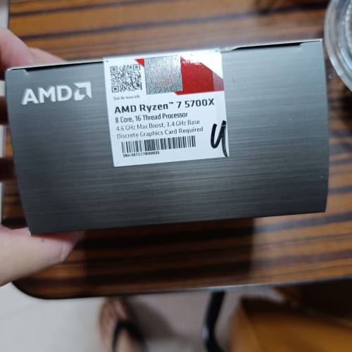 全新AMD R7 5700X B2版未開封