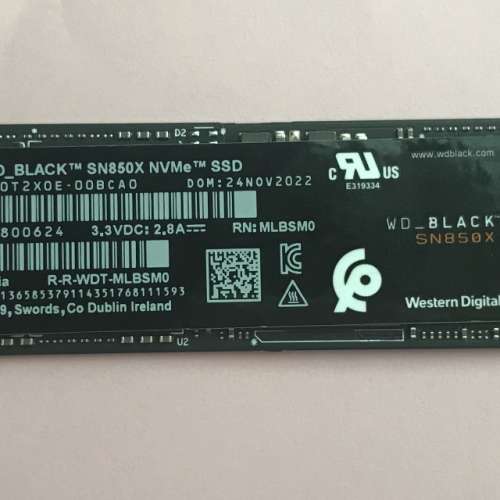 Western Digital SN850X NVMe SSD 無散熱片 1TB