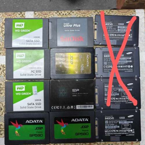 三星\ADATA\WD\SP  2.5&rdquo; SATA 120 -128 GB SSD 固態硬碟
