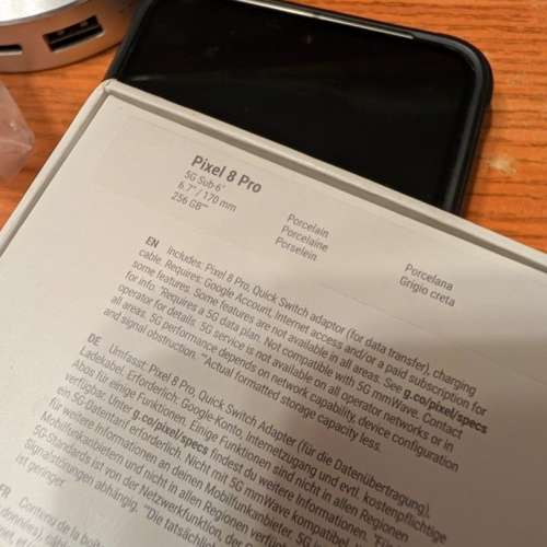 Google Pixel 8 Pro 256GB Porcelain 白色二手有盒原裝線