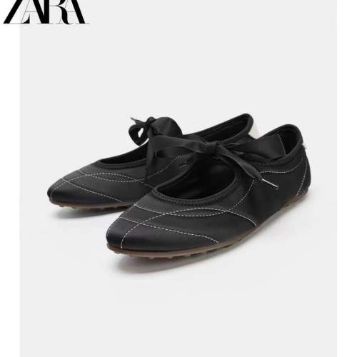 全新 Zara縫線平底芭蕾鞋 EU40