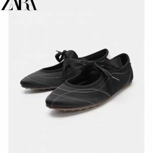 全新 Zara縫線平底芭蕾鞋 EU40