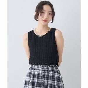 全新日本 earth music&ecology 黑色花紋背心