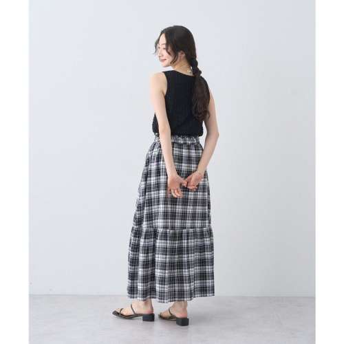 全新日本 earth music&ecology 黑色花紋背心