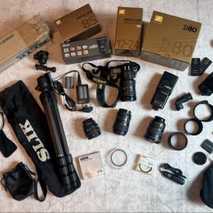 【全套放售】Nikon 鏡頭群 + 閃燈腳架防潮箱