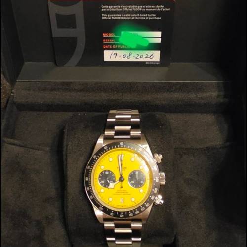 全新 TUDOR BLACK BAY CHRONO 39 YELLOW  Watch Ref. M79310N 大黄蜂