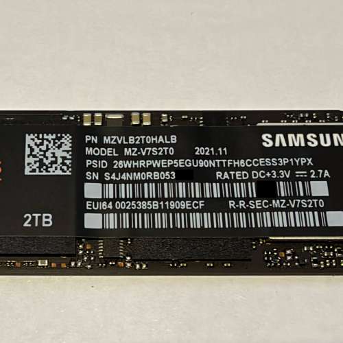 Samsung 2TB 三星 970Evo Plus M.2 SSD MVME