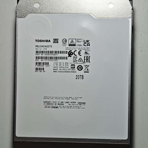 Toshiba 20TB MG10ACA20TE Hardddisk