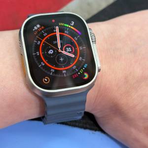 Apple Watch Ultra 3 49mm 黑色 配 藍色海洋錶帶 ✅電池健康度100%，操作正常 ✅齊...