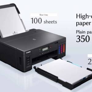 少用新款機無影印合個人業務用2個墨盒4色Canon G5070 printer無盒(加墨式打印機支援...