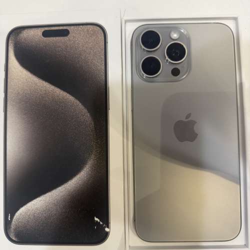 iPhone 15pro max512gb,港行原色鈦金屬，電池健康度88，完美冇花，冇修冇拆，有套有...