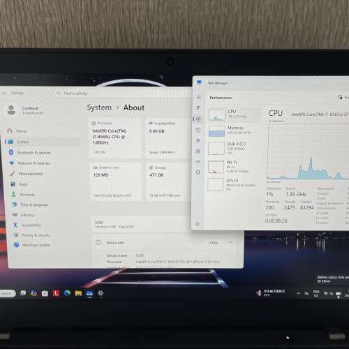 Lenovo x390 i7 thinkpad 512gb ssd
