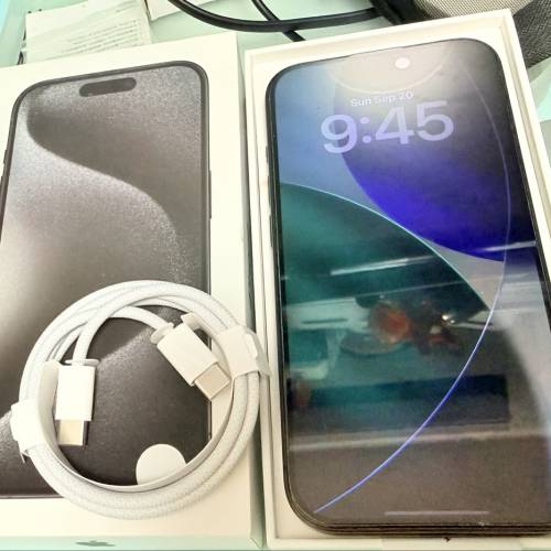 86%🔋港行｜有盒｜有線｜iPhone 15 pro 256g Black Titanium