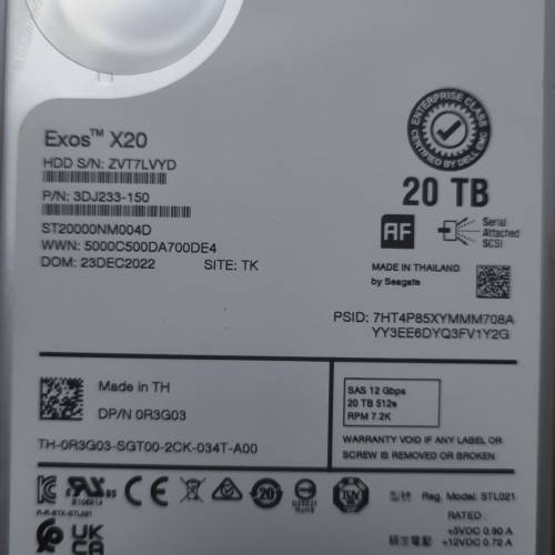 Dell EMC Exos X20 20TB