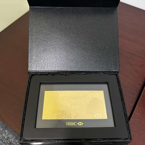 匯豐500元鍍金紀念座
