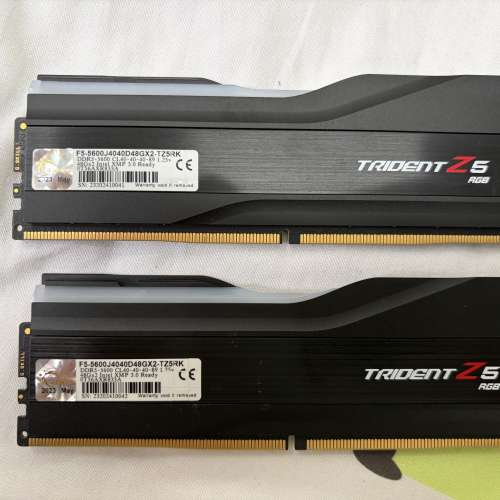 　G-Skill Trident z5 RGB DDR5 5600MHz 96G kit)48GB x 2 CL40