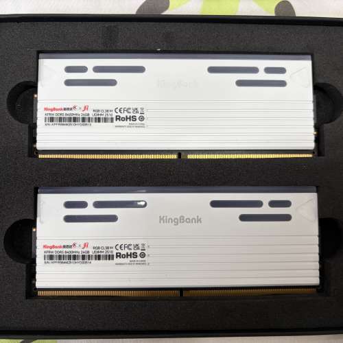 KingBank DDR 5 8400Mhz (24Gb*2) 48G kit CL38 M die