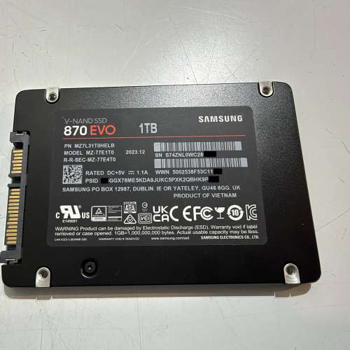 Samsung 三星 870 EVO 1TB 2.5" SSD SATA
