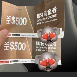 惠康現金券$1000（2028年）
