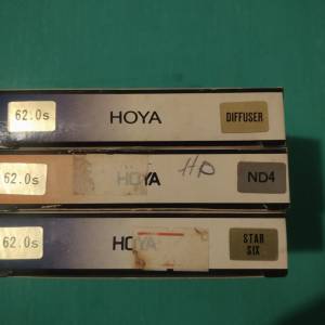 Hoya filter 62mm, Diffuser, ND4, Star, Total : 3塊 , $200