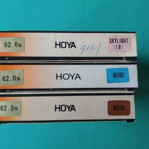 Hoya filter 62mm, Total : 3塊 , $180