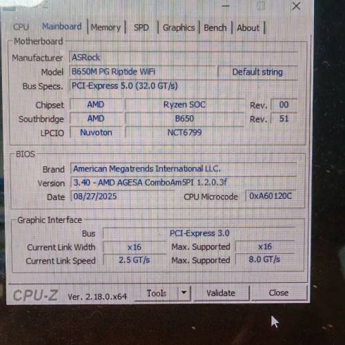 R5 7600X + asrock B650m pg riptide wifi