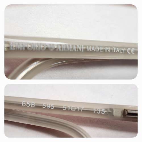 Emporio Armani 眼鏡框 古典款式 658 595 全新庫存  Made in Italy NOS