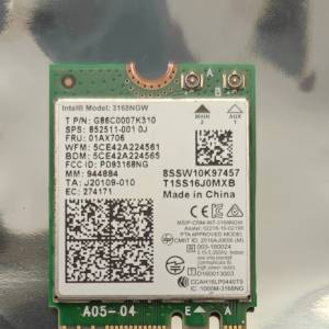 Intel 3168NGW 無線 AC WiFi 卡 3168NGW Wireless AC WiFi Card
