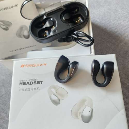 SANSUI 夾耳式藍牙耳機 + Airpods 4(ANC)