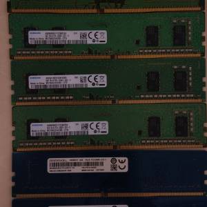 DDR4 4G ram，100%work ，4G 一條