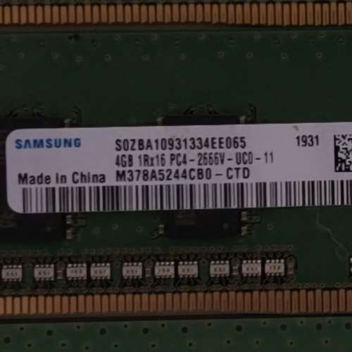DDR4 4G ram，100%work ，4G 一條